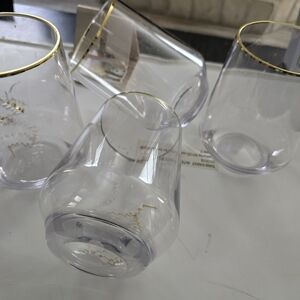 NWOT Elegant Gold Rimmed Acrylic Tumblers